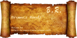 Brumecz René névjegykártya